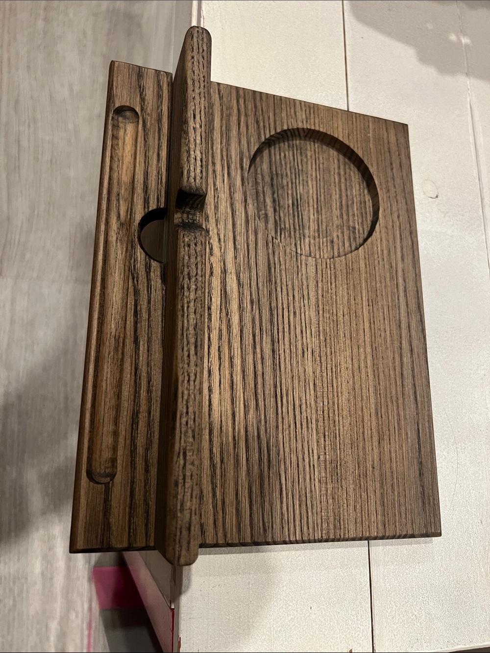 Wooden  docking station organizer